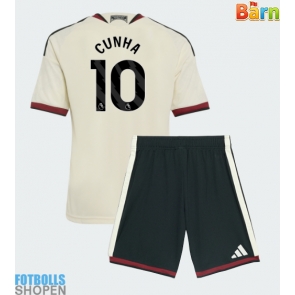 Billiga Manchester United Matheus Cunha #10 Tredjeställ Barn 2026-27 Kortärmad (+ Korta byxor)